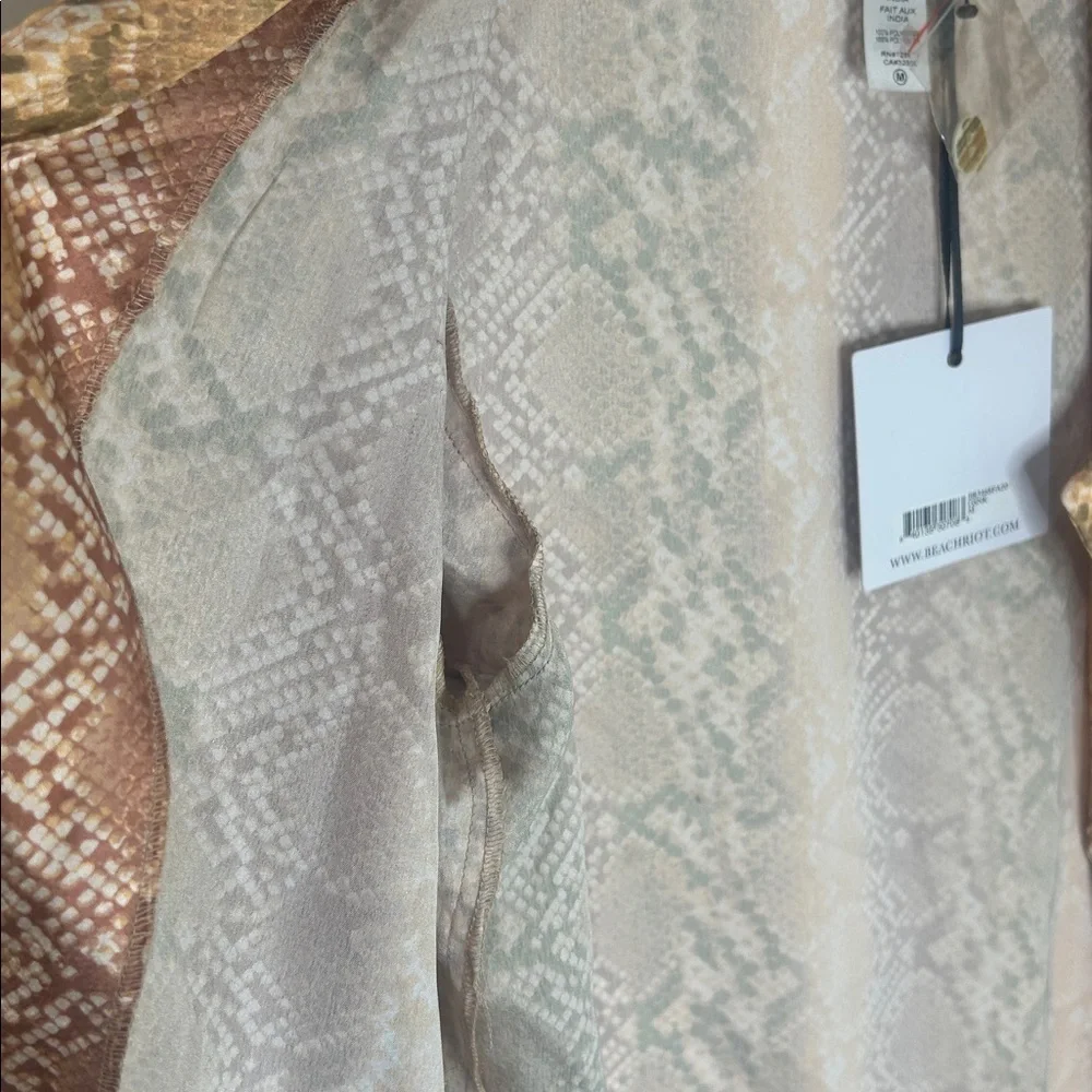 NWT BEACH RIOT Tracy Blazer Snakeskin Print Size Medium